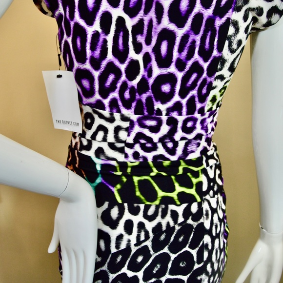 🆕🏷️ Multicolor animal print asymmetrical dress. by Roberto Cavalli - Picture 15 of 15